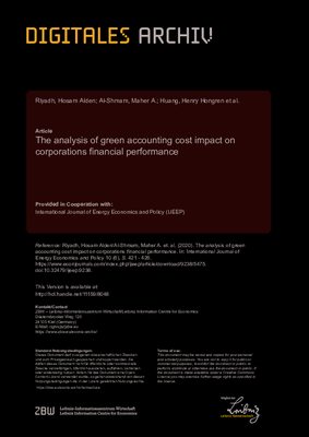 The Analysis of green accounting cost impact on corporations financial performance.pdf