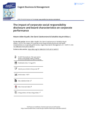 The impact of corporate social responsibility disclosure and board characteristics on corporate performance.pdf