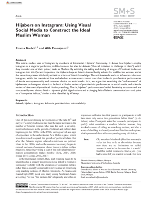 Hijabers on Instagram Using visual social media to construct the ideal Muslim woman.pdf